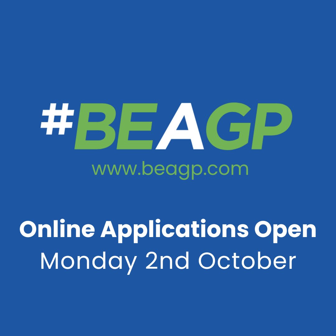 ICGPnews's tweet photo. Interested in becoming a GP in Ireland? 
Applications for the 2024 GP Training programme open on October 2nd at 2pm.

This year, the application process is in two parts.
If you are considering applying, please see the Key Dates and find out more at https://t.co/GXgymllYSe
#BEaGP https://t.co/ns5QKafTTJ