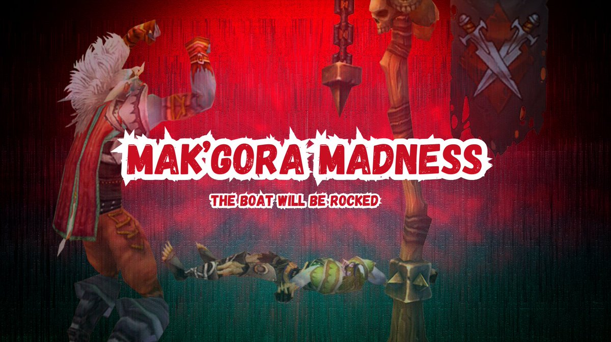 parseboys's tweet image. LPB IS THRILLED TO ANNOUNCE OUR NEWEST TOURNAMENT: Mak'gora Madness!

Players will be given 4 hours to grind 1-10 and to gear up in whatever way they see possible. (no AH use or trading from mains)

After the 4 hours is up, prepare to duel to the death.

LAST PLAYER STANDING GETS…