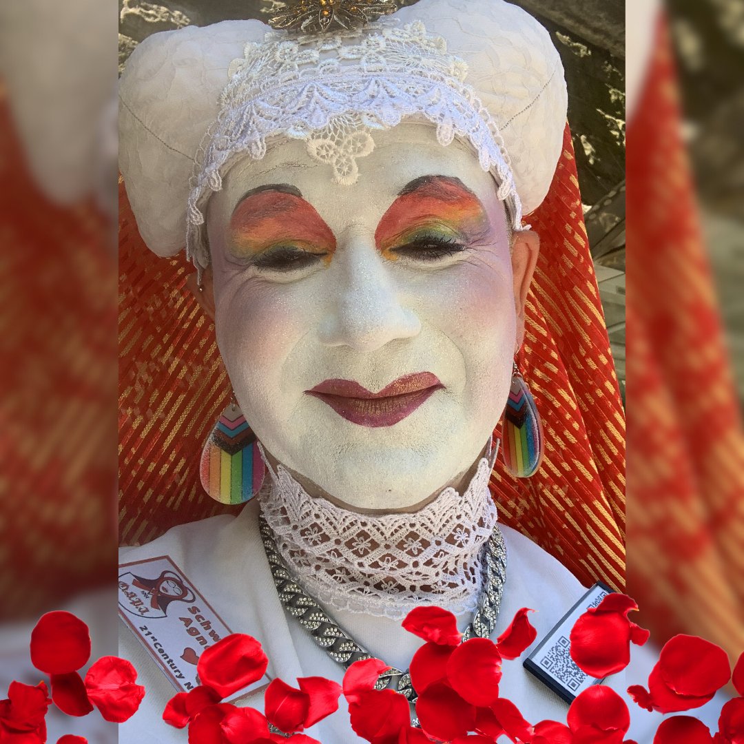 AIDSHilfeUlm's tweet photo. Für die Open Stage der Kulturnacht kommt ebenfalls:
Schwester Agnetha Maria Rabiata im Seidengewande der ewigen Wolllust vom Orden der Schwestern der Perpetuellen Indulgenz 

@agnetha_maria_spi https://t.co/BsVfEmZQRC