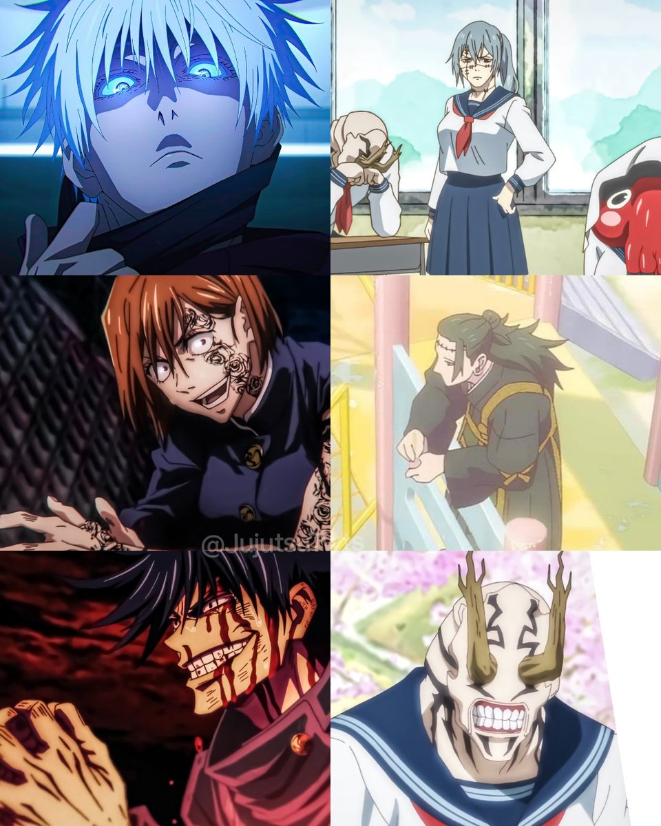Heroes in                           Villains in 
Jujutsu Kaisen            Jujutsu Kaisen
