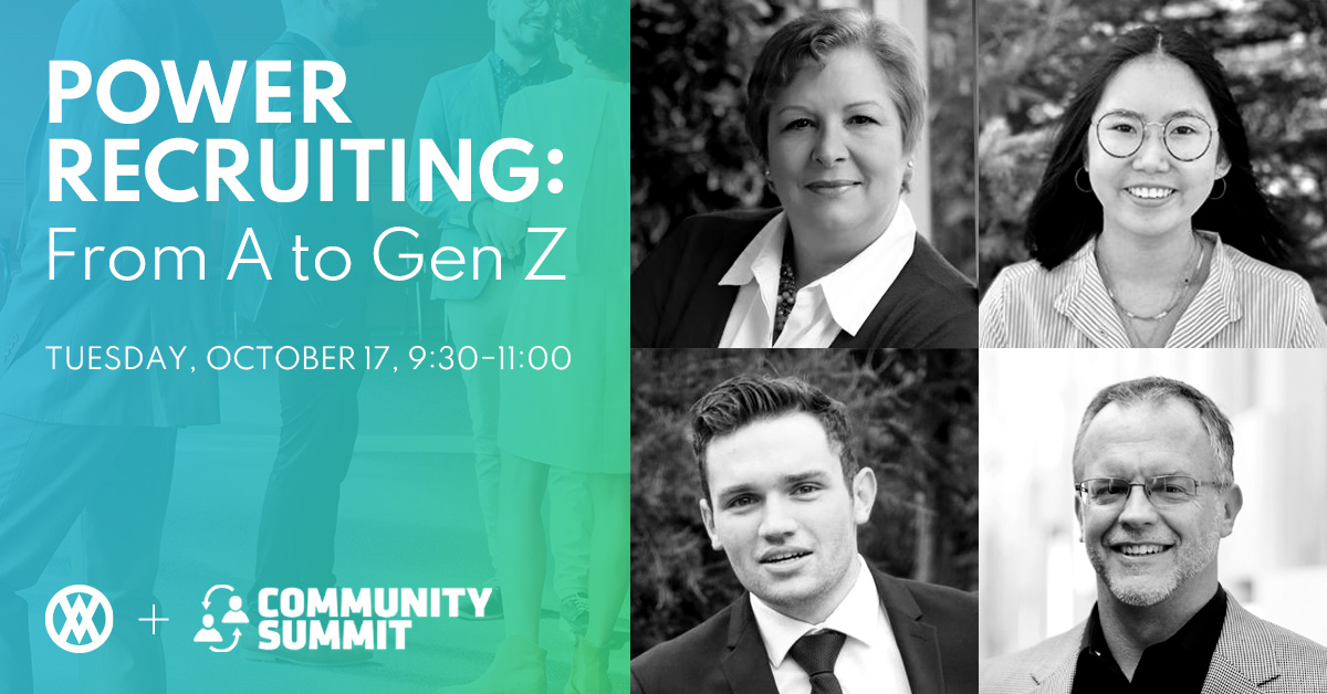 Join Bob McAdam, Belinda Allen, Taylor Dorward, and Madison Hillend at #SummitNA to learn how you can attract, engage, and retain younger generations in the technology industry.

Find more details here: hubs.la/Q022f8pj0

#TechnologyIndustry #GenZWorkforce #CommunitySummit