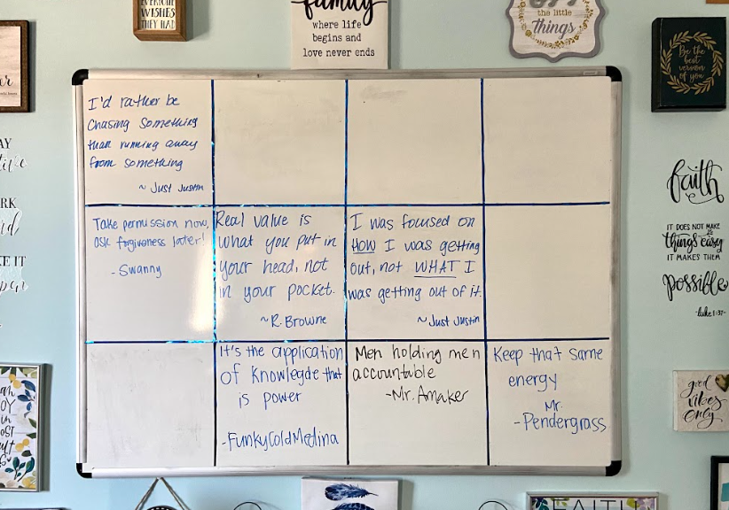 Father2FatherCB's tweet photo. Many dads walk through the doors of Father to Father, expecting to learn something from our staff.  Little do they realize that the learning goes both ways.  These pearls of wisdom from our fathers have made a lasting impression and echo from our walls. #fathersmatter #thef2fway https://t.co/F4s7N2kuoY