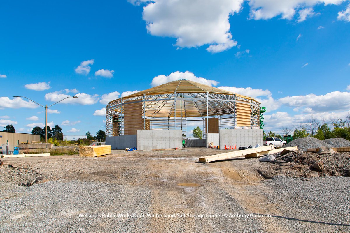 .<a href="/Welland/">City of Welland</a>'s #pwd #winter #sand #salt #storage #dome #construction #update #welland #municipalservicecentre