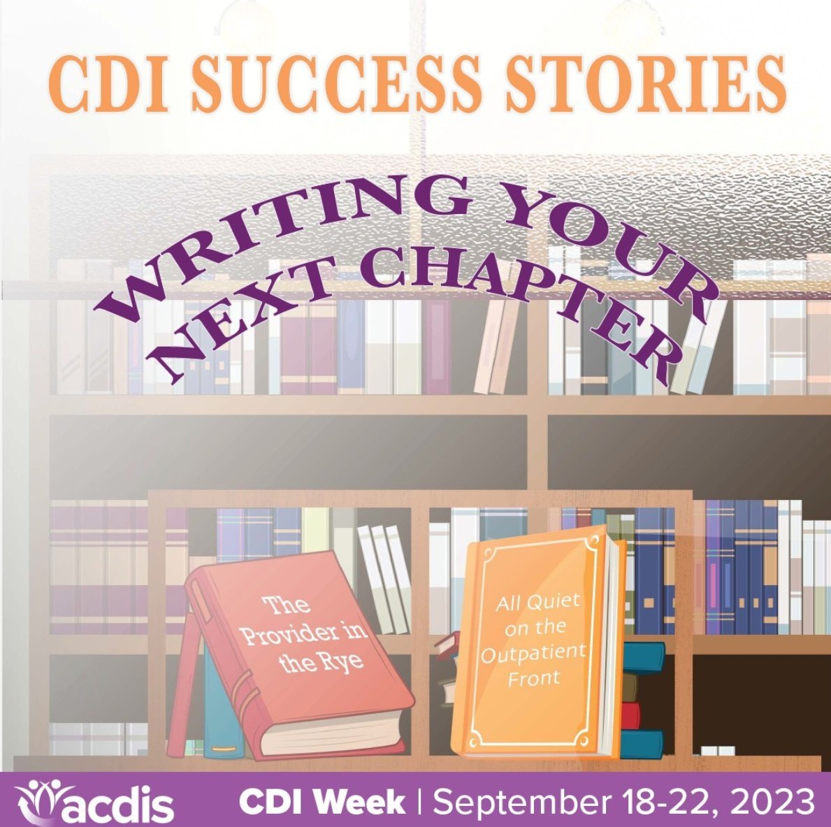 EvolveRecruits's tweet image. Next week is CDI Week for the ACDIS organization! 🎉 To learn more about ACDIS and CDI week, you can visit their website here: acdis.org

#CDIWeek #evolveresources #healthcare #ACDIS
