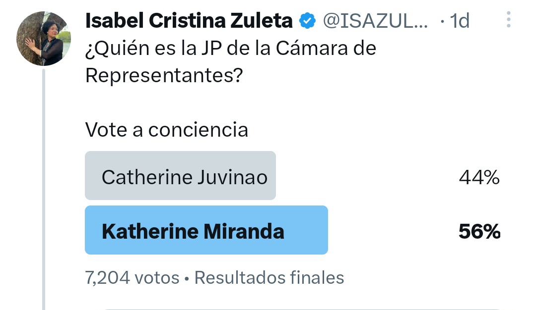 ISAZULETA's tweet photo. Conclusión 😁: la una es la J y la otra la P. 

7.204 votos, importante muestra. https://t.co/MUpaGXV2JV