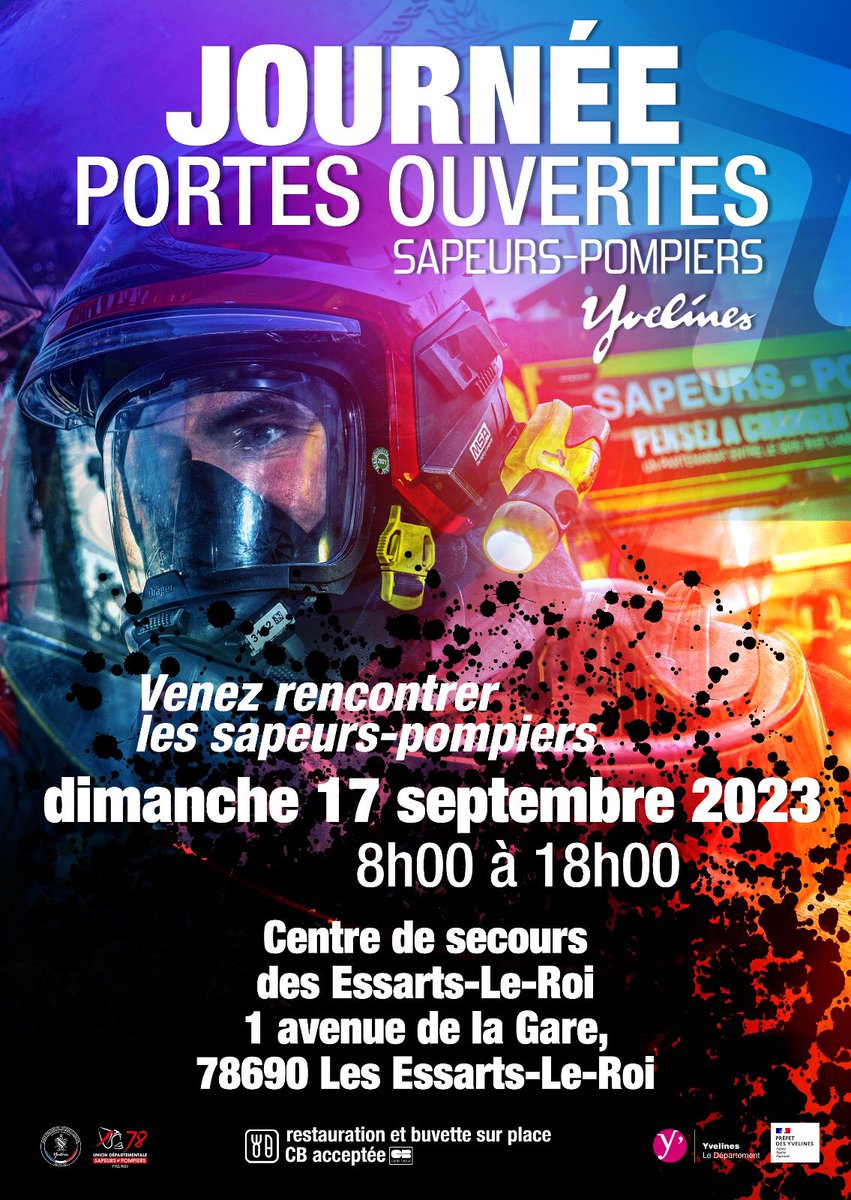 [#JPO] Ce dimanche, venez rencontrer les sapeurs-pompiers du centre d’incendie et de secours des Essarts-le-Roi. 
Les #pompiers78 vous feront partager leurs missions à travers des ateliers et démonstrations.