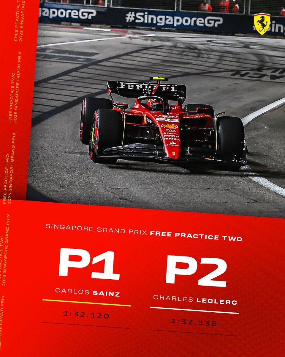 Finishing the day on top of the timesheets 👌

#SingaporeGP 🇸🇬