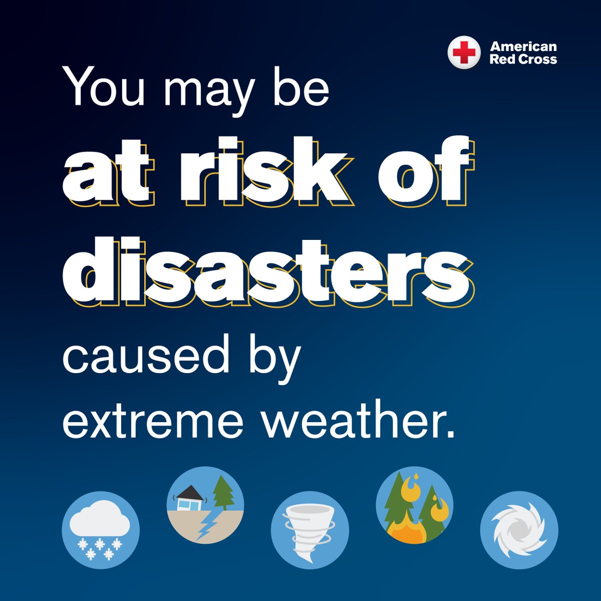 RedCross's tweet photo. ❗8.5 million.❗
That's how many people in the U.S. have been displaced from their homes because of disasters in the last decade. You could be at risk too as more frequent and intense disasters are caused by the climate crisis. 

Learn ways you can prepare ahead of them this National Preparedness Month: https://t.co/HUZHl7eblU 

#ClimateCrisis #NPM2023
