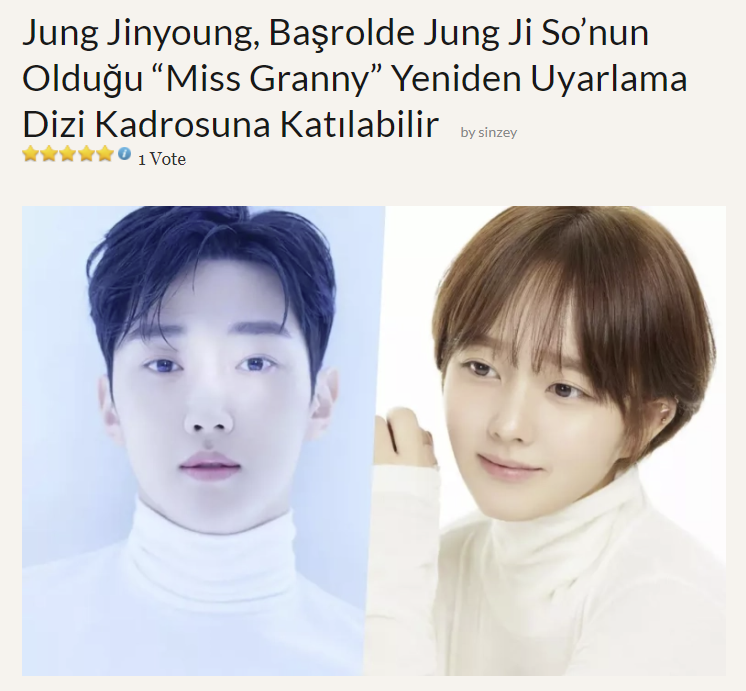 B1A4TR's tweet photo. Jung Jinyoung, Başrolde Jung Ji So’nun Olduğu “Miss Granny” Yeniden Uyarlama Dizi Kadrosuna Katılabilir

🔗https://t.co/J6dDU6tyv8

#JungJinyoung #Jinyoung #JungJiSo #MissGranny https://t.co/iS3ZMj5qmY