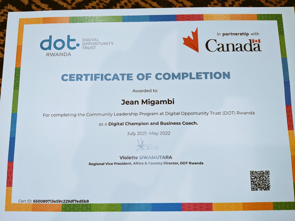 MigambiJean1's tweet photo. 🚨Leadership
🚨Business Coaching
🚨Digital Skills For Collaboration
🚨Gender Equality
🚨Monitoring and Evaluation Tools
🚨Project Planning,...
Thank you @DOTRwanda
For This Knowledge I got from you! Ready to change the Lives of My Community by using Them! https://t.co/N6up5q3ffB