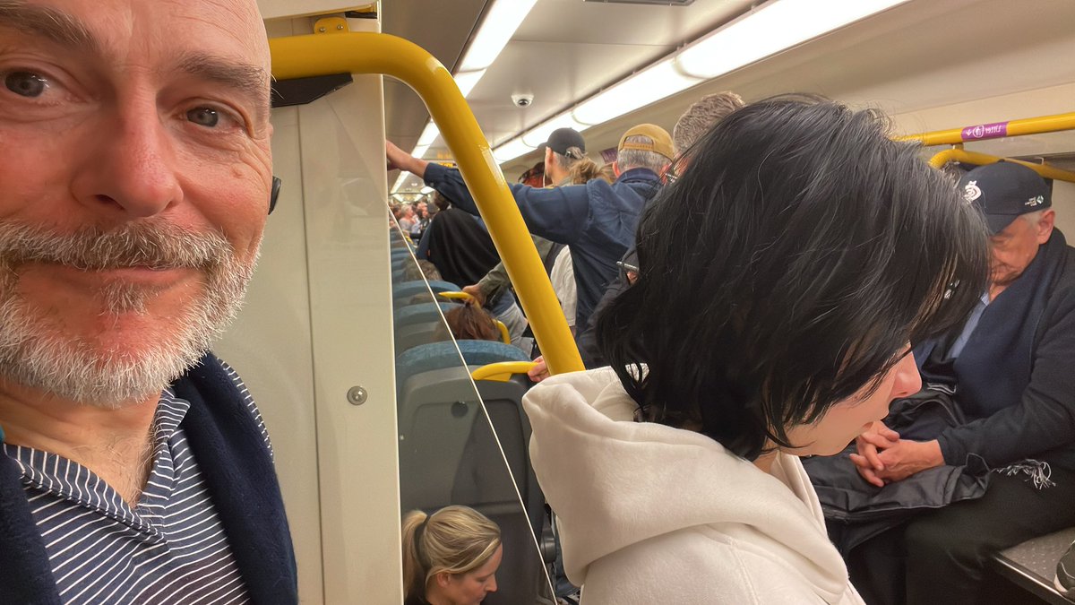 Rosspipesy's tweet image. Sitting on the floor in the geelong train with all the other second class passengers