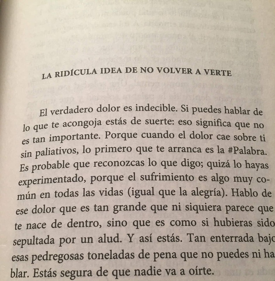 literlandweb1's tweet photo. "La ridícula idea de no volver a verte", Rosa Montero. https://t.co/pZE5LOTT5l