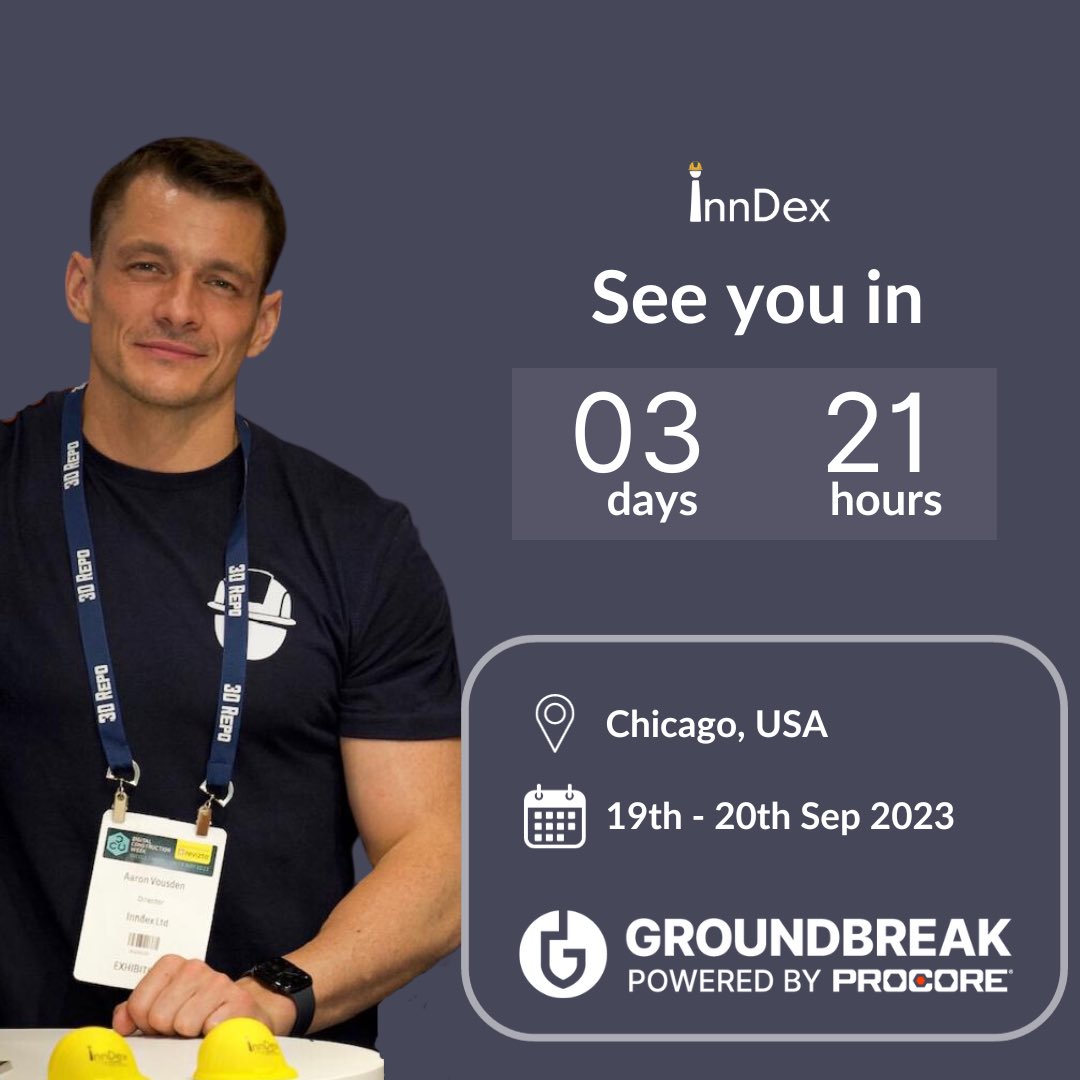 Catch Aaron at the @procoretech #Groundbreak conference next week and find out about our #innovation to digitise the #Construction industry. See you in Chicago 🇺🇸🇬🇧