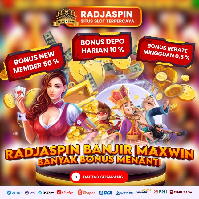 RADJASPIN_'s tweet photo. DAFTAR SEKARANG DAN CLAIM BONUS MENARIK DI SITUS RADJASPIN ❗️❗️❗️
➡️ BONUS NEW MEMBER 50%
➡️ BONUS HARIAN DEPOSIT 10%
➡️ BONUS REBATE 0,5%
➡️ BONUS REFFERAL SLOT - LIVEGAME - SPORTSBOOK 0,3%
➡️ CASHBACK SPORTBOOK 7%

LINK DAFTAR : https://t.co/2cuKDyczhU

#radjaspin #slotgacor https://t.co/rvHKN5Wntv