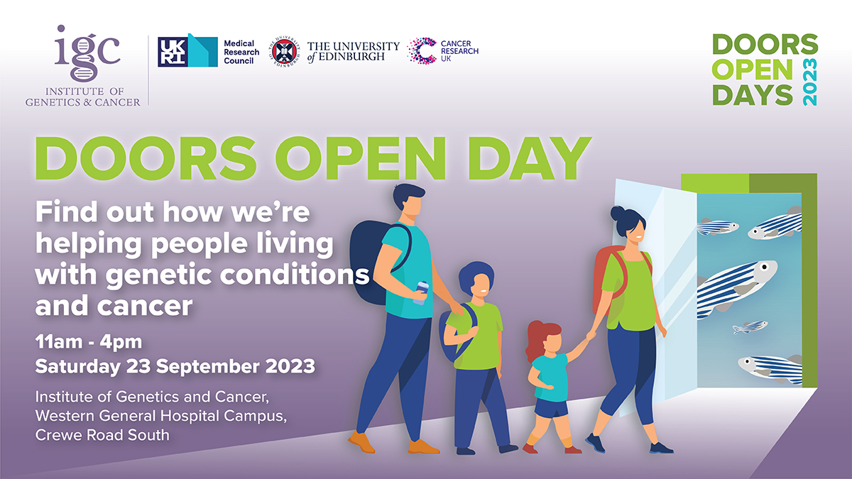 Researchers use 'disease models' such as stem cells and zebrafish in the lab to understand human biology and to investigate how some disease develop in people. Find out about this fascinating side of biomedical science on #DoorsOpenDay: eventbrite.co.uk/e/doors-open-d… #Edinburgh