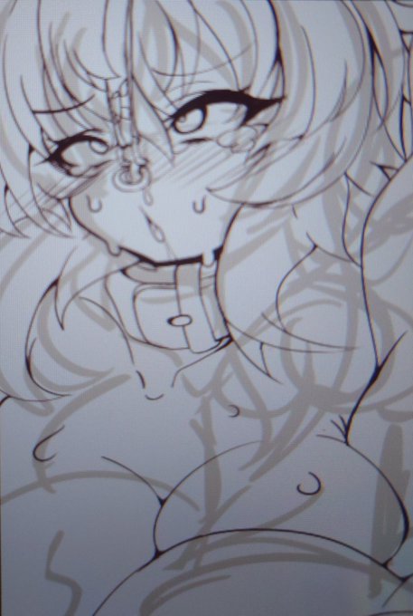 クリスちゃん何とかいい顔に描けて嬉しいのだ(   ᷇ᵕ ᷆  )鼻フック鼻リング鼻水と結構足しても何とかなるのだ(   ᷇ᵕ ᷆  ) 