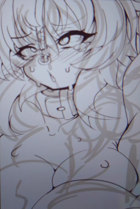 クリスちゃん何とかいい顔に描けて嬉しいのだ(   ᷇ᵕ ᷆  )鼻フック鼻リング鼻水と結構足しても何とかなるのだ(   ᷇ᵕ ᷆  ) 