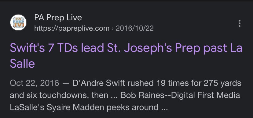 Checking in to see what D’Andre Swift actually did to La Salle and it ain’t pretty…