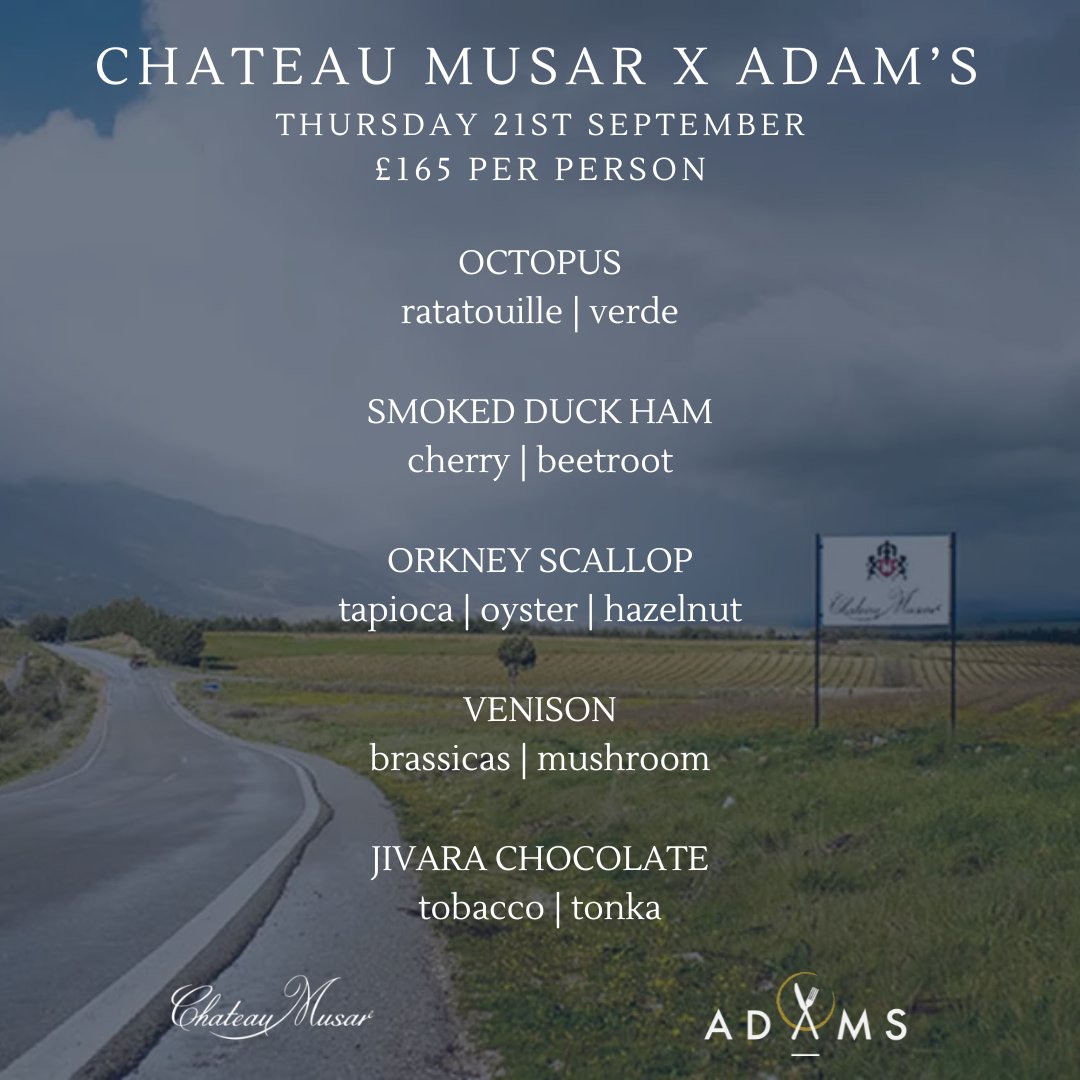 RestaurantAdams's tweet photo. We've got a couple of tables remaining for our wine dinner next week which has proved very popular.

Bookings are available online or via our reception.

Details of our next wine dinner in November, will be released soon 🍷 https://t.co/ZXV33P34UL