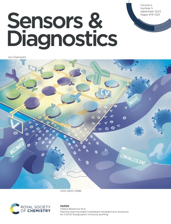 Hey! Check out our paper 'Machine-learning-aided multiplexed nanoplasmonic biosensor for COVID-19 population immunity profiling' by @AidanaBeisenova and @weehanAB et al. made it to the cover of Sensors&Diagnostics journal! pubs.rsc.org/en/content/art…