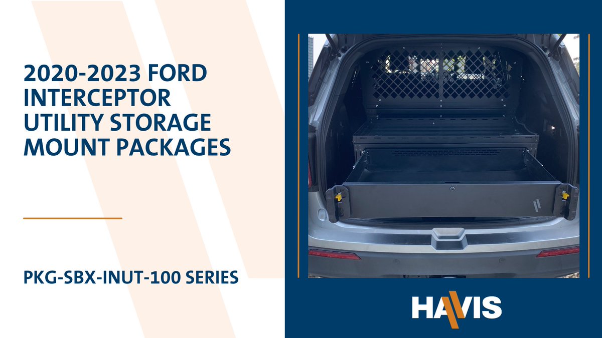 Maximize the storage potential in your 2020-2023 @Ford Interceptor Utility with Havis's cutting-edge storage mount packages from the PKG-PSM-INUT-100 Series! 

#havis #upgradeyourride #storagesolutions #fordinterceptor #havisrugged