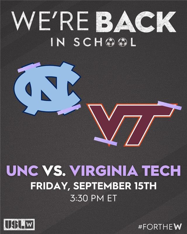 Tar Heels ⚔️ Hokies 

All 👀 on the <a href="/ACCWSoccer/">ACC Women's Soccer</a> opener today 🔥