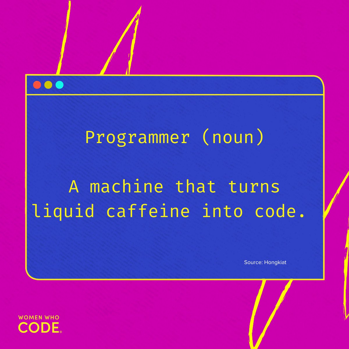 WomenWhoCode's tweet photo. *TWEETTYPE html
<html>
<head>
<title> Take a coding break with #FunWithCode </title>
</head>
<h1> You deserve it. </h1>
</html>
#WomenWhoCode
#WWCode
#WomenInTech
#TechieBestie https://t.co/bkt5LV8svQ