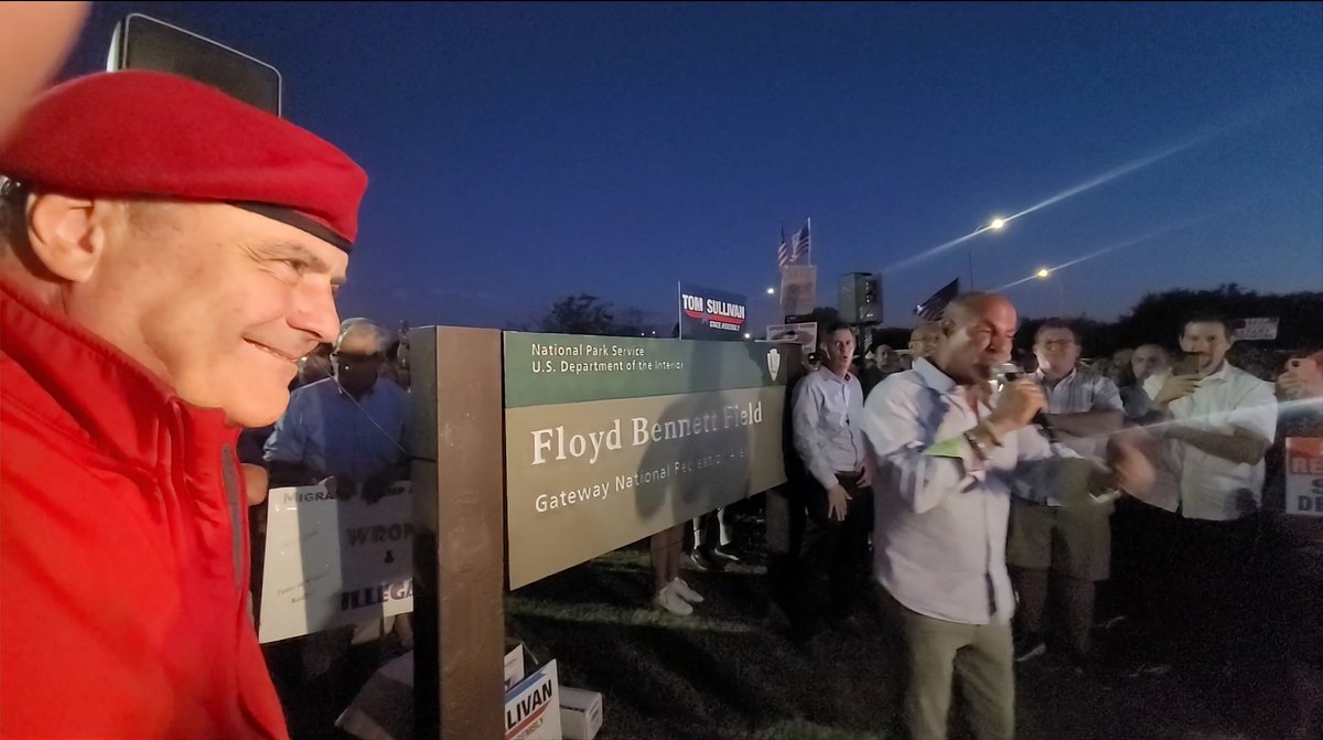 Joined last night at Floyd Bennett Field with <a href="/sidrosenberg/">Sid Rosenberg</a> &amp; the wave of others to stop ✋️ the pop-up migrant shelters from being jammed into every neighborhood across #NYC