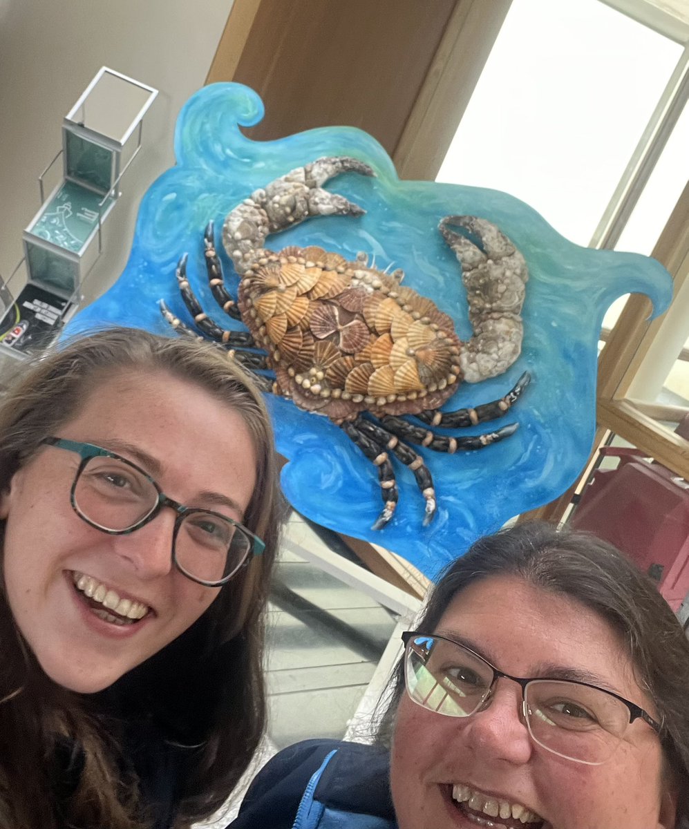 Great to meet Ana Vitoria Teresa De Magelhaes @IocUnesco in person after 2 years of only meeting on Teams Calls! And view some of the beautiful artwork @MarineInst with @sibeal35 @GalwayAquarium @IOLNetwork #WeAreIslanders