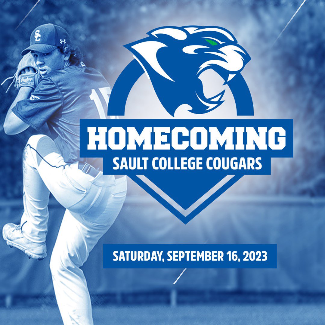 🔵HOMECOMING WEEKEND⚪️

We will be at home for 4 games this weekend at IDA Park!

Come and see all the great things we have in store for all ages.. as well as some great baseball too⚾️

Saturday 🆚 George Brown College 3pm
Sunday 🆚 Humber College 11am

#cougarpride🐾