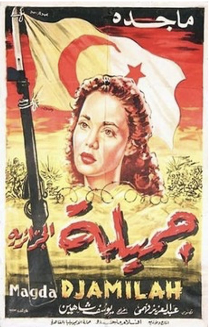 simongandrew's tweet photo. Looking forward to placing two films into conversation this upcoming week. One, "The Battle of Algiers" (1966), a cinematic classic. The other, "Djamilah" (1958), an oft-forgotten portrayal of the same struggle. https://t.co/btRveY5M8L