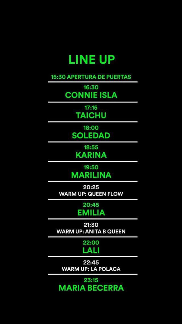 laliofupdates's tweet photo. FESTIVAL EQUAL - LINE UP 💚

LALI tocara a las 22hs! @lalioficial https://t.co/RNzKNYu0Cs