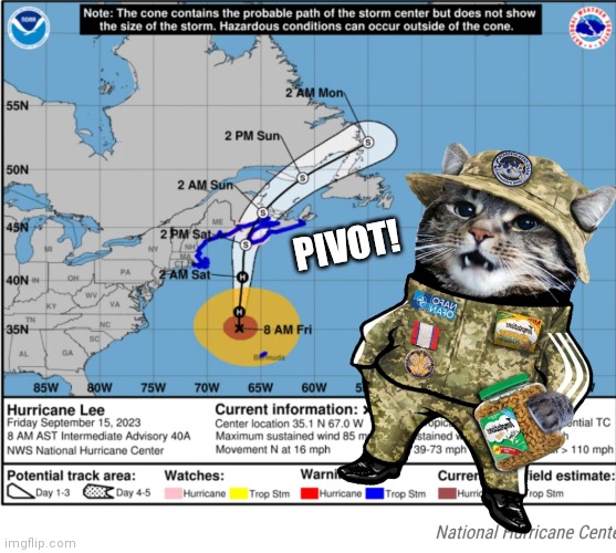 East Coast friends and Maritimes Fellas - don't forget to prep essentials for approaching storm Hurricane Lee. Only a few hours away. PIVOT!! 🤞 #nbstorm
