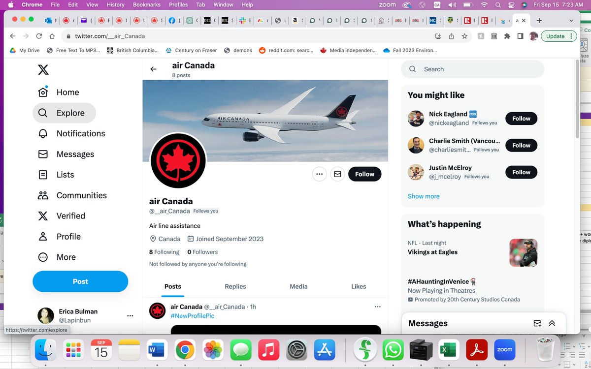 Lapinbun's tweet photo. @AirCanada you seem to have fraudsters answering your X messages in your place, requesting a whatsapp number to call customers, then offering to wire "compensation".
Whatsapp number +254 713 689323 (Kenya) https://t.co/tIYAUaxRTS