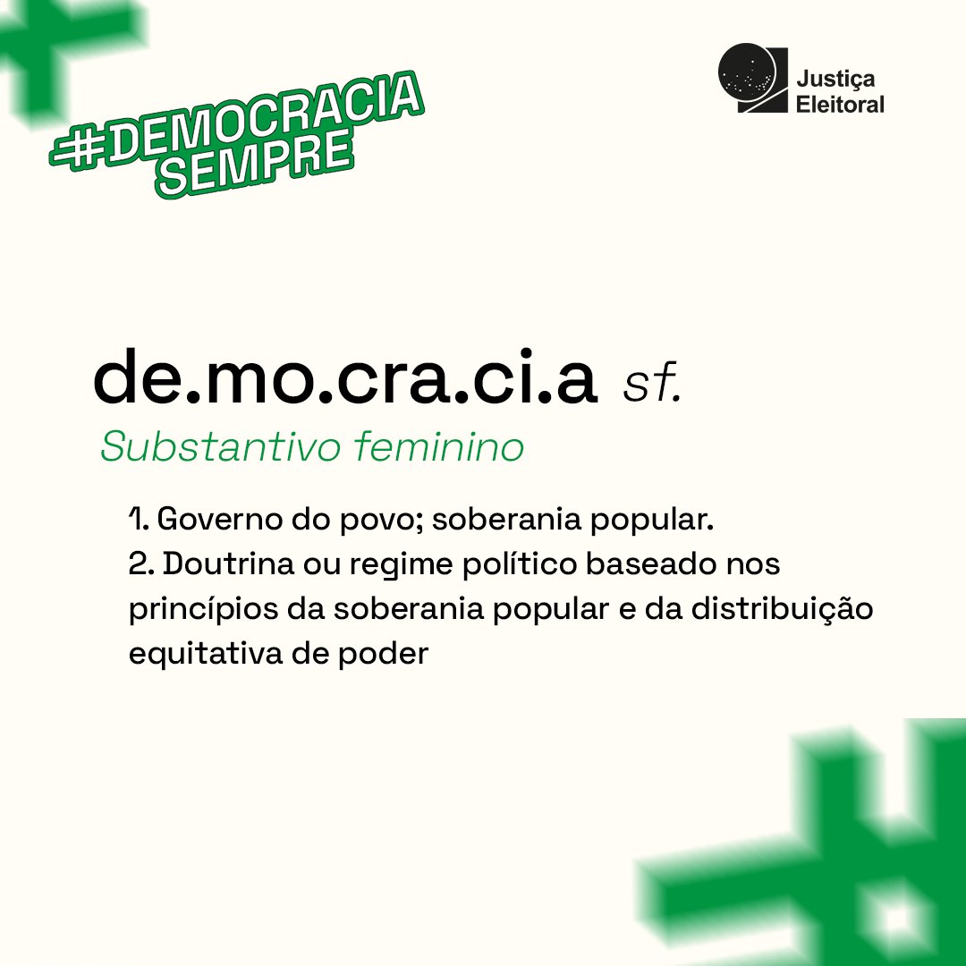 Vozes unidas, democracia fortalecida! Celebre com o @TSEJusbr o respeito, o diálogo, a inclusão e a diversidade! #DemocraciaSempre