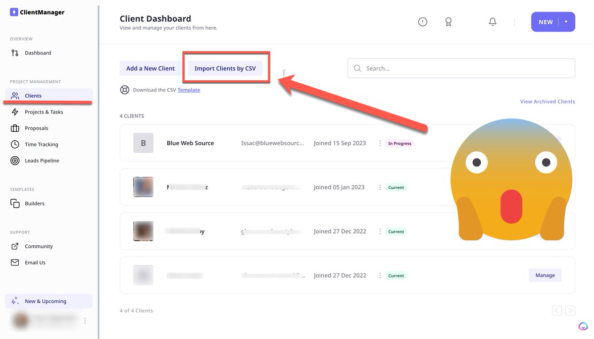 IssacsWeb's tweet image. Attention Freelancers!

If you haven&apos;t heard of ClientManager.io @kylepdotco 

It&apos;s my CRM of choice, and now with Import clients by CSV, it&apos;s almost too easy to manager clients now!

Also, time tracking export to CSV, come on, what more do you want?