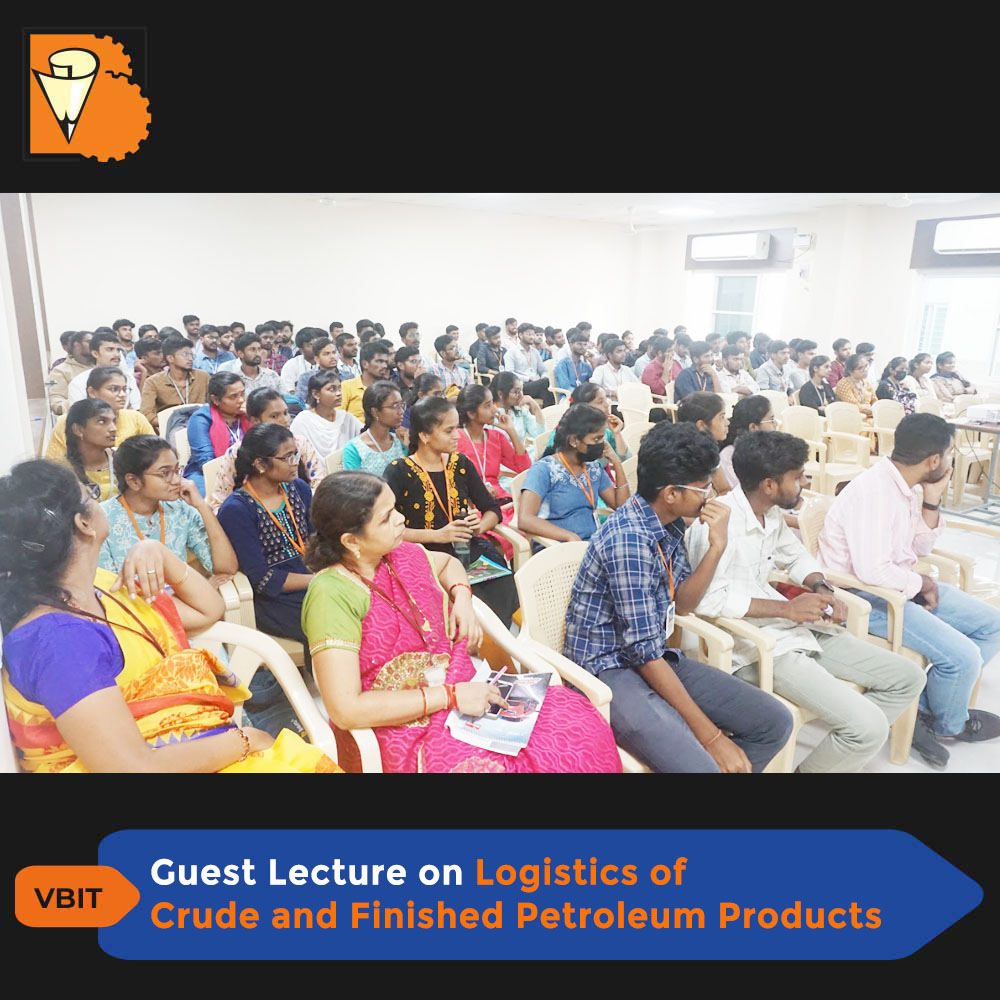 VBITHYD's tweet image. The Department of #MechanicalEngineering &amp;amp; the Department of #ElectricalandElectronicEngineering organized #GuestLecture on the &quot;#Logistics of Crude and Finished #Petroleum #Products,&quot;

#VBIT #EEE #PetroleumProducts #DepartmentofMechanicalEngineering #DepartmentofEEE #Innovation