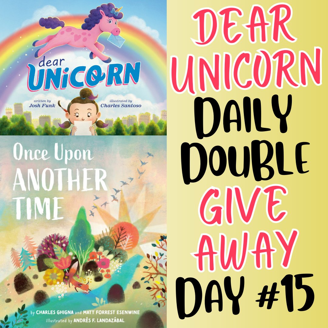 In 4 days, my 19th book, DEAR UNICORN, releases, so I’m giving away 19 copies along with another favorite book. Today's #Giveaway: ONCE UPON ANOTHER TIME by <a href="/FatherGooze/">Charles Ghigna</a>, <a href="/MattForrestVW/">Matt Forrest Esenwine</a>, &amp; Andrés F. Landazábal

To enter:
✅ FOLLOW
❤️ LIKE
🔃 RT/QT

BONUS: 👉 REPLY &amp; TAG A FRIEND