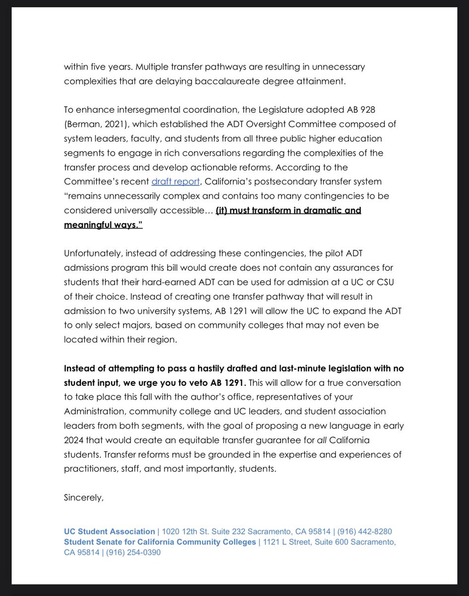 UC Student Association tweet media