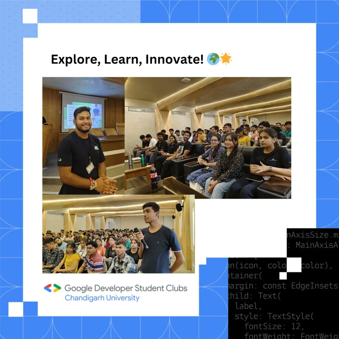 gdg_cu's tweet photo. "GDSC CU's had a successful orientation session at A3 Academic Block. We delved into GDSC's core values and plans for the year. Tech experts led engaging discussions. The finale featured exciting games and prizes. Stay tuned for more thrilling experiences throughout the year!" https://t.co/LzAE0160jJ