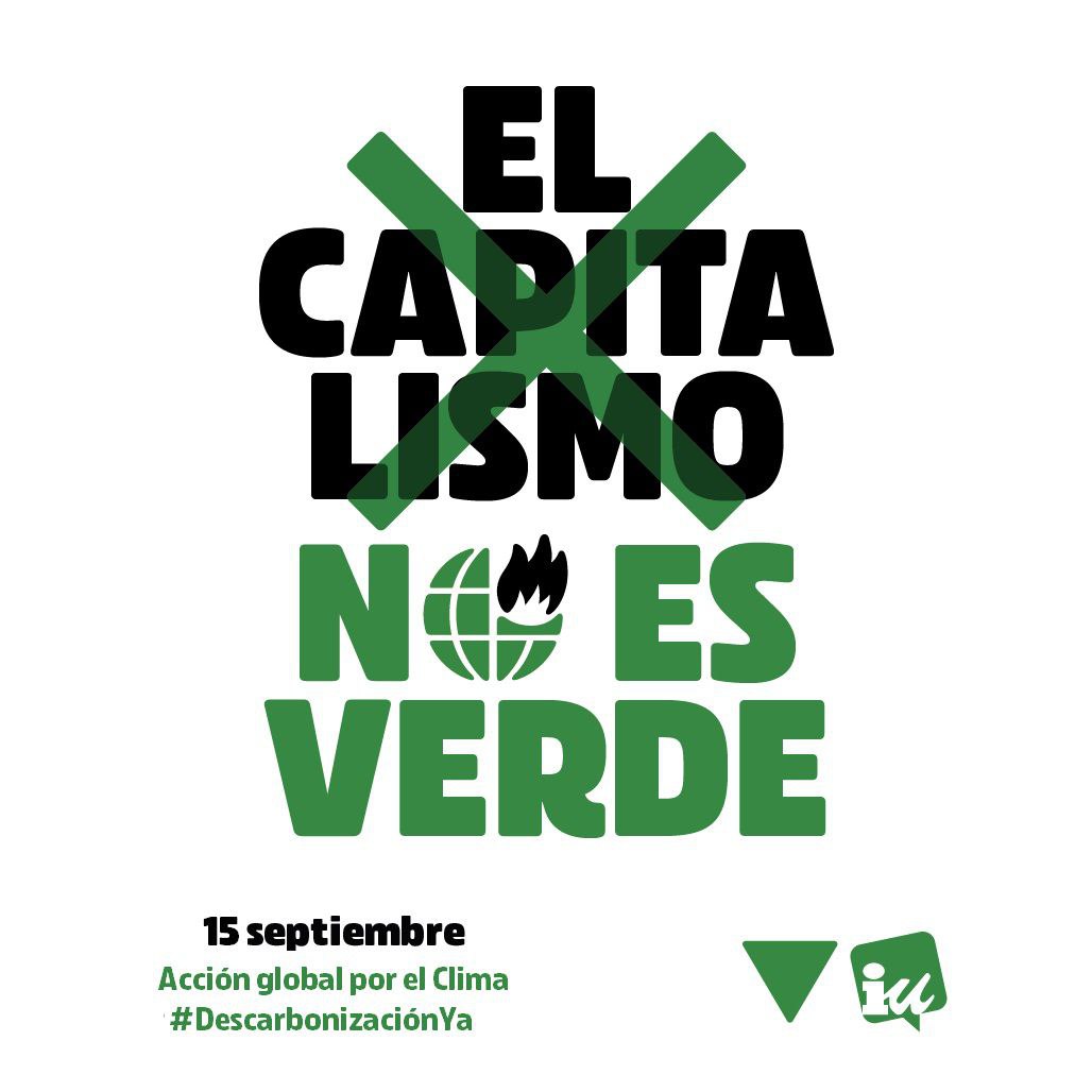 Por mucho que le demos vueltas, el problema es el #capitalismo, un sistema contrario al funcionamiento de los ecosistemas y al bienestar social #DescarbonizacionYa #15S