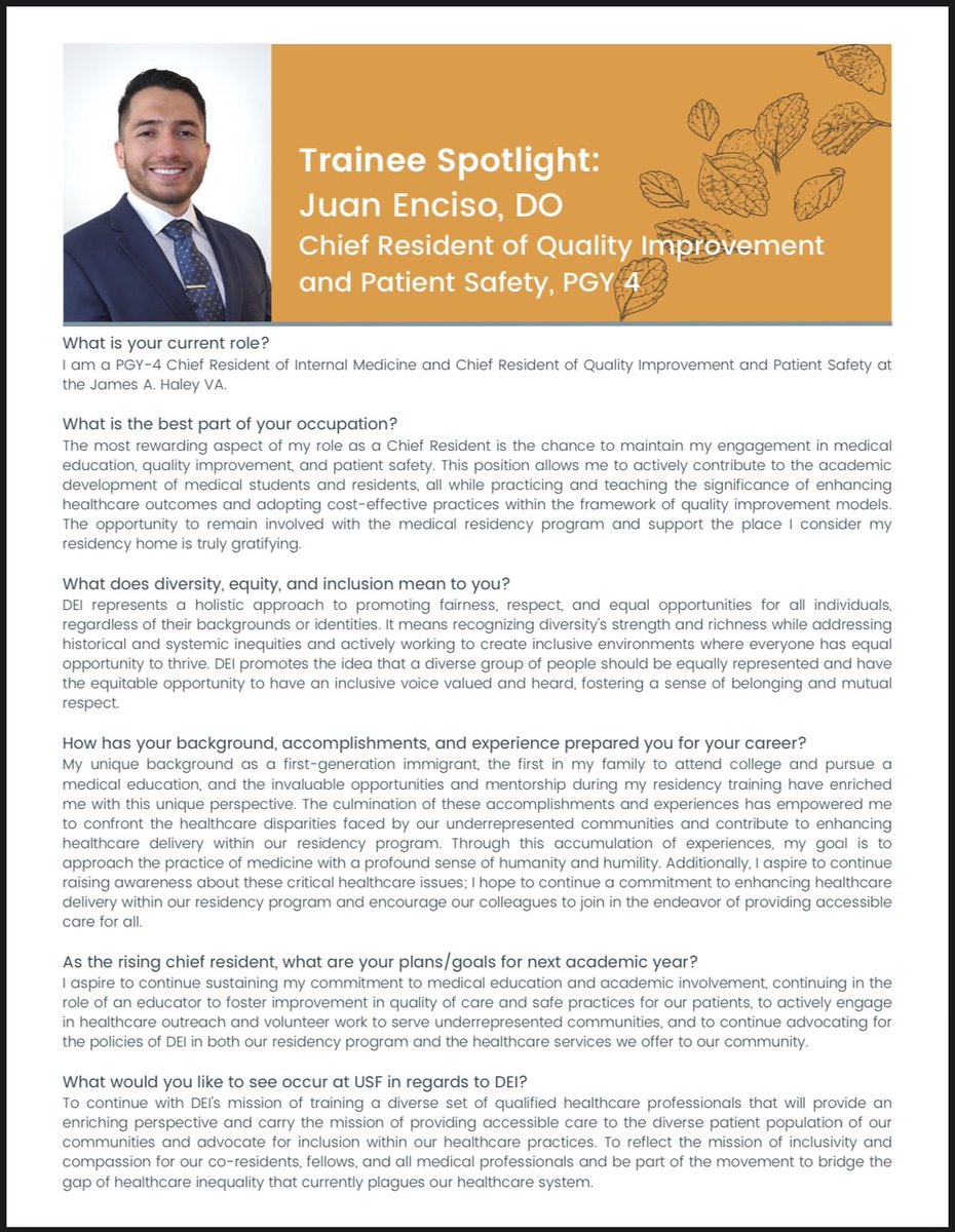 Honored to represent the University of South Florida on this cover of our Hispanic Heritage Month. Proud to be a member of our global Hispanic community and continue our representation! 🇨🇴🐂<a href="/USFIMres/">USF Internal Medicine Residency</a> #HispanicHeritageMonth #DEI
