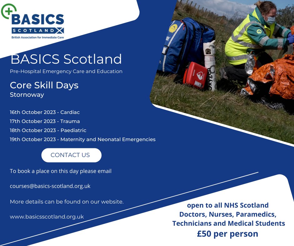 We have spaces left on our upcoming core skills days in Stornoway. Please get in touch if you are interested in attending. courses@basics-scotland.org.uk