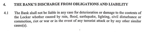 withlovkaran's tweet photo. @TheOfficialSBI @sbi
This is the latest safety locker agreement I had to sign.
Could you please explain what's the bank is liable to exactly? https://t.co/TDDw9xB3tp