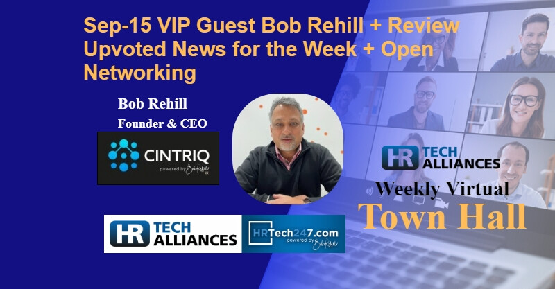 HRTechAdvisor's tweet photo. Today's Town Hall - meet VIP Guest @bobrehill and learn about the new #partnership between @HRTech247 + @HRTechAlliances bringing new offerings to common clients via a Bundle Membership Deal. 
#HRTech #Alliances #HRService #Collaboration #Comarketing 
https://t.co/TptgZ067V0 https://t.co/avZLiQiNxo