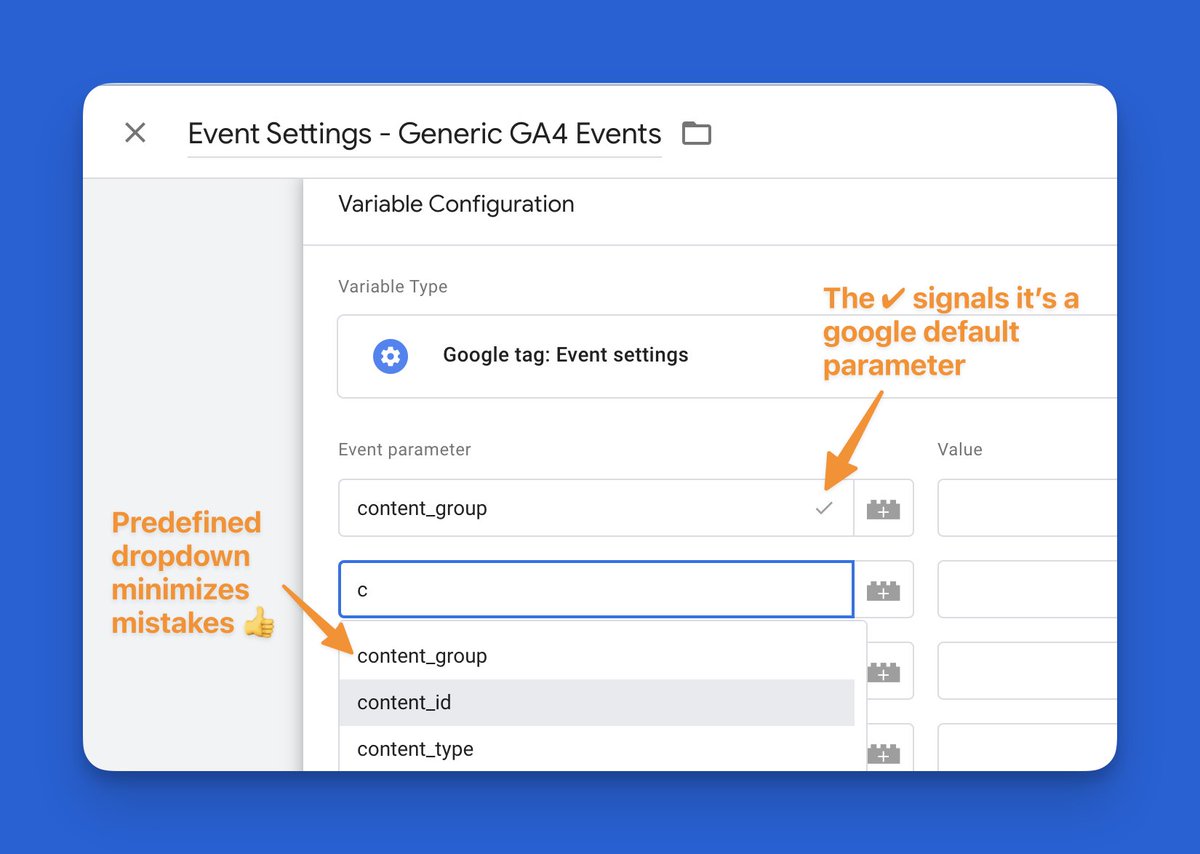 RickDronkers's tweet image. One of the details I appreciate most about the new Google Tag Settings Variables is the UX around default Google parameters. This makes implementation life a bit easier and faster (and decreases the chance of typos).