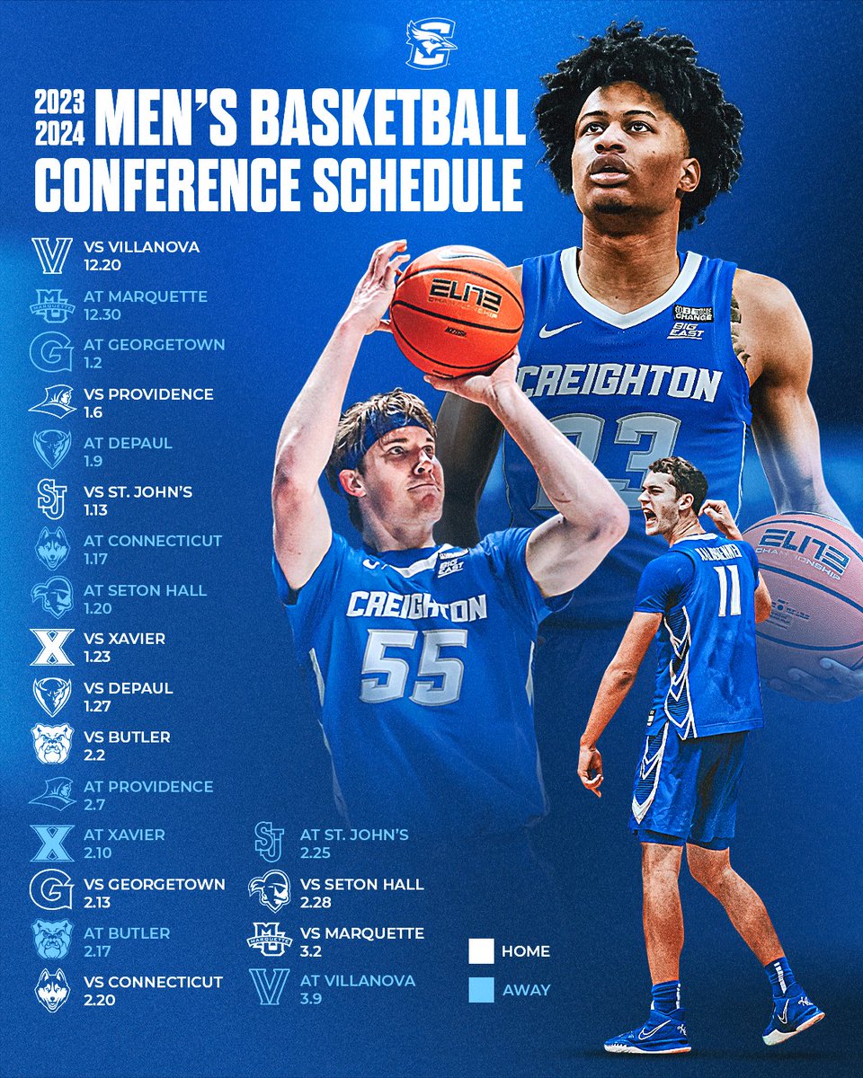 BluejayMBB's tweet photo. 2023-24 BIG EAST SCHEDULE
📆 What you've all been waiting for
#GoJays // https://t.co/bvCegNbR70 https://t.co/H11Sp0c4ym