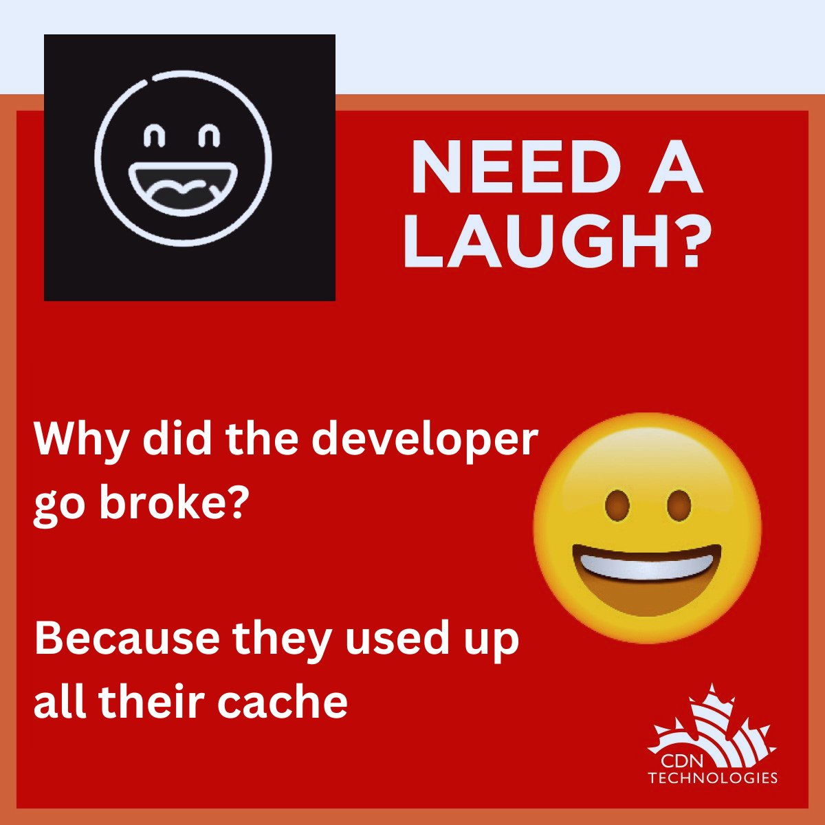 CDNTechnologies's tweet image. ⚠ Friday Dad Joke 👇
#techhumour #dadjoke