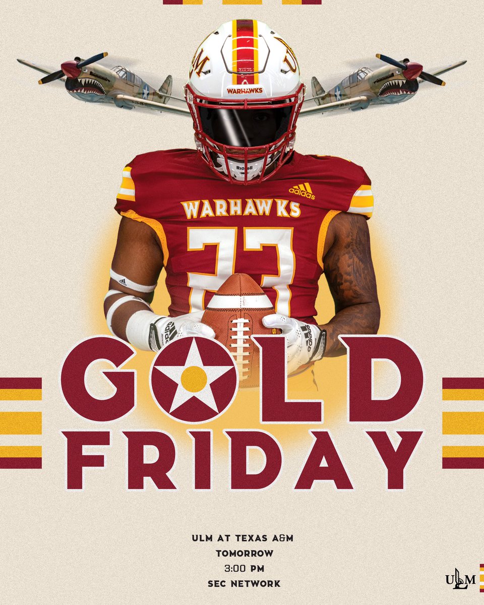 #ULMvsTAMU #ItsTime #GoldFriday #SunBeltFB