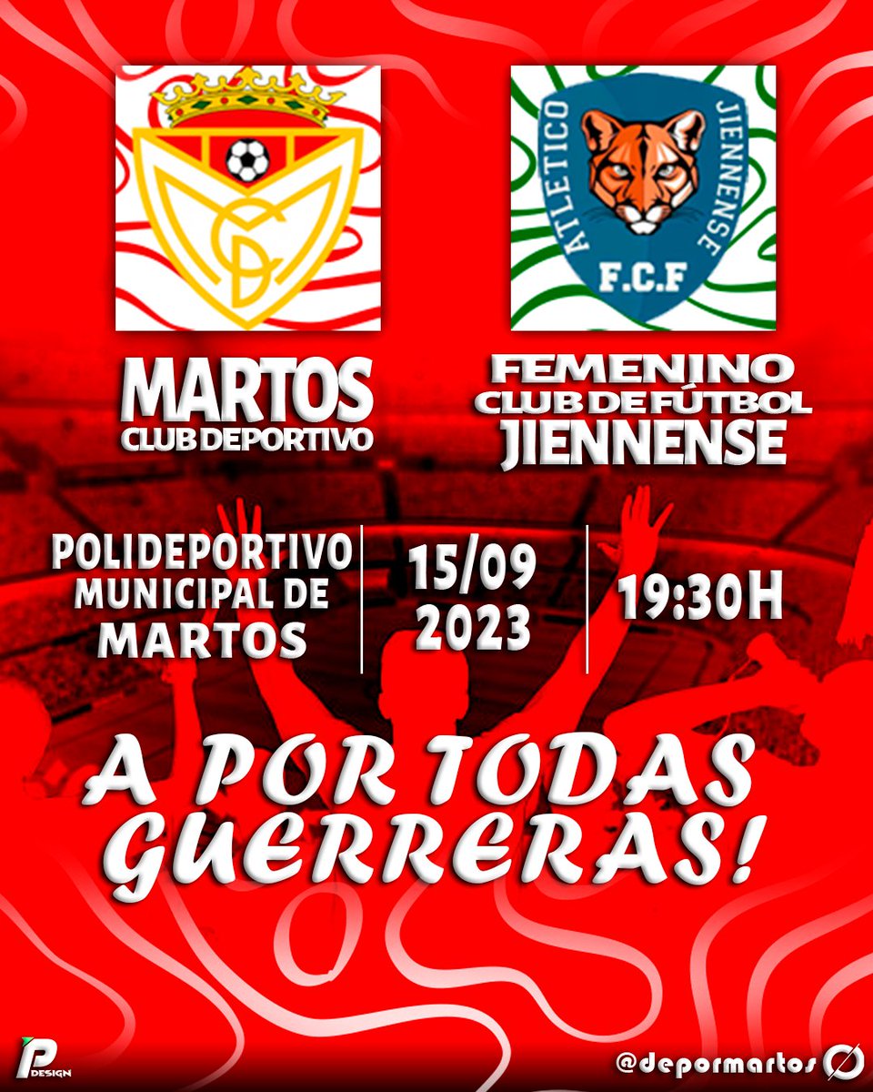 depormartos's tweet photo. 🅰🅼🅸🆂🆃🅾🆂🅾
Nuestras femeninas del @MartosClubDptv @martoscdcantera vuelven al terreno de juego frente al @fcfatleticojiennense 𝗛𝗢𝗬 a las 𝟏𝟕:𝟑𝟎 en el 𝑷𝑶𝑳𝑰𝑫𝑬𝑷𝑶𝑹𝑻𝑰𝑽𝑶 𝑫𝑬 𝑴𝑨𝑹𝑻𝑶𝑺 https://t.co/EPWsmwB9et